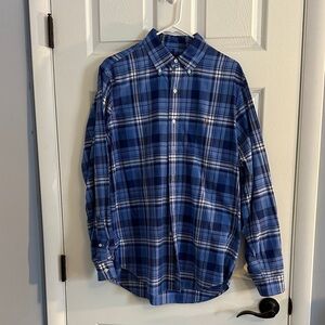 Polo Ralph Lauren Blue and White Plaid Shirt